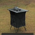 thumbnail image 4 of Outdoor Folding Picnic Table with Seat Pocket Portable Camping Desk with Tableware Clothes Storage Bag for Picnic Hiking Camping Cooking and Backyard Use, 4 of 7