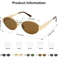 thumbnail image 5 of Retro Oval Sunglasses for Women Men Trendy Sun Glasses Classic Shades UV400 Protection SJ1217, 5 of 6