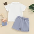 thumbnail image 3 of Bagilaanoe 2pcs Toddler Baby Boy Girl Shorts Set Short Sleeve Shirt Tops + Shorts 12M 18M 24M 3T 4T 5T Kids Casual Summer Clothes, 3 of 8