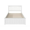 thumbnail image 3 of Leo & Lacey Lit Plateforme Urbain en Bois Massif de Style Ferme avec Rangement Complet, Blanc, 3 of 7