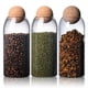 thumbnail image 1 of Tarros de Vidrio para Almacenar Alimentos, Tarros de Almacenamiento con Corcho, Juego de 3, 1150 Ml, Recipientes de Vidrio, Vidrio para Dulces, Tarro de Almacenamiento, 1 of 6