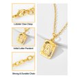 thumbnail image 6 of U7 Initial Monogram Necklace for Men Women Letter A 14K Gold Plated Pendant Script Name Jewelry Gift for Birthday Christmas, 6 of 8