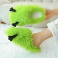 thumbnail image 4 of Cute Fuzzy Slippers for Women Indoor Outdoor Memory Foam House Shoes Furry Soft Warm Cozy Bedroom Foot Slip on, 4 of 7