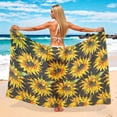 thumbnail image 4 of PWPSG Women’s Adjustable Tie Beach Sarong Skirt, Sunflower Floral Print Soft Sheer Fabric, Multi Use Swim Wrap for Seaside Relaxation Yellow Free Size, 4 of 6