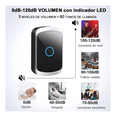 thumbnail image 2 of Timbre Inalámbrico Impermeable Con Luz Led con 1 Transmisor y 1 Receptor Malubero Negro, 2 of 4