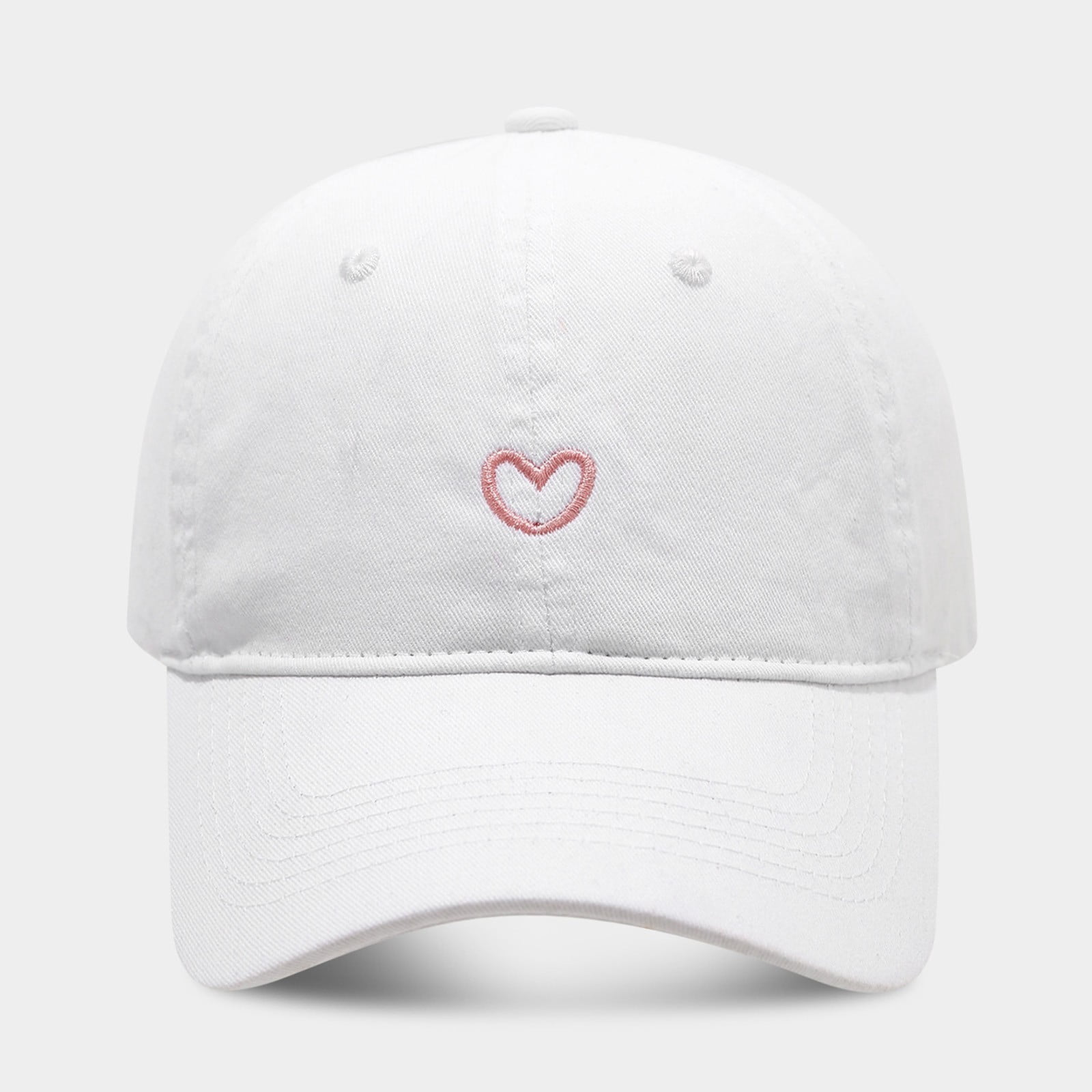 Women\'s White Mixed Stone Heart Adjustable Fit Classic Comfortable Baseball Cap Life is Good Adult Chill Baseball Cap, Low-Profile  main image 4