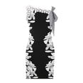 thumbnail image 4 of SMihono Robe d'Été Grande Taille pour Femmes 2023 Mode d'Été Imprimée Col Rond Sans Manches Robe à Épaules Dénudées, 4 of 5