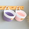 thumbnail image 5 of KEINXS 1PCS Effortless Organization: Hand-Woven Cotton Rope Storage Basket for Desktop and Hanging Sundries Storage,Purple, 5 of 5
