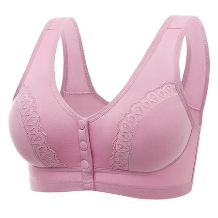 

Noarlalf bras for women Women Lace Front Buckle Plus Size Breathable Thin Underwear No Steel Ring Bra lingerie for women