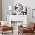 thumbnail image 4 of Danya B. Sonya 25.5-inch Contemporary Continuous Circles Wall Mirror with Black Iron Accents, 4 of 8