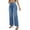 Women Dark Blue pants, variant on safuny Pants for Women Casual High Waist Elasticity Denim Wide Leg Palazzo Pants Jeans Trousers with Pocket Black M