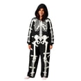 thumbnail image 6 of Halloween Skeleton Onesie Adult 2026 3D Print Hooded Zip up Jumpsuit Stretchy Pajamas Unisex Party(Black,XXL), 6 of 6