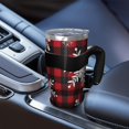thumbnail image 5 of 40oz Tumbler,Red Christmas Snowflake and Plaid Pattern Insulated Tumblers with Removable Handle,Stainless Steel Double Vacuum Coffee Tumbler Cup with Straw for Home,Office,Travel,Party, 5 of 5