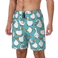thumbnail image 2 of Haiem Cartoon Funny Goose Mens Swim Trunks with Compression Liner 2 in 1 Swimming Shorts Stretch Swimwear Quick Dry,Board Shorts-3X-Large, 2 of 9