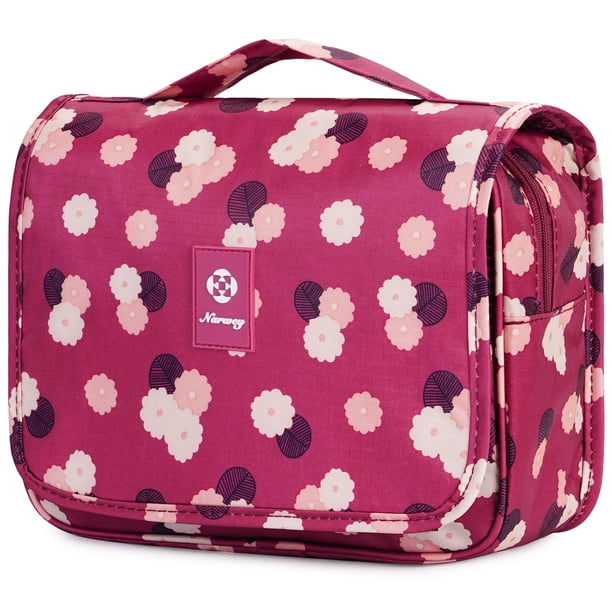 Neceser colgante Narwey Travel Maquillaje Organizador Rojo