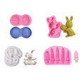 thumbnail image 2 of US Shi Huevo de Pascua, conejo, zanahoria, Mousse, molde para hornear pasteles, Fondant, postre, molde de silicona, 2 of 5