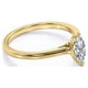 thumbnail image 3 of JeenMata Anillo de Compromiso Solitario de Talla Marquesa Exclusivo en Baño de Oro Amarillo de 18 K sobre Plata, 3 of 3