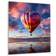thumbnail image 2 of Designart "Horizon Beyond Orange Hot Air Balloon Adventure IV" Hot Air Balloon Metal Art Print, 2 of 5