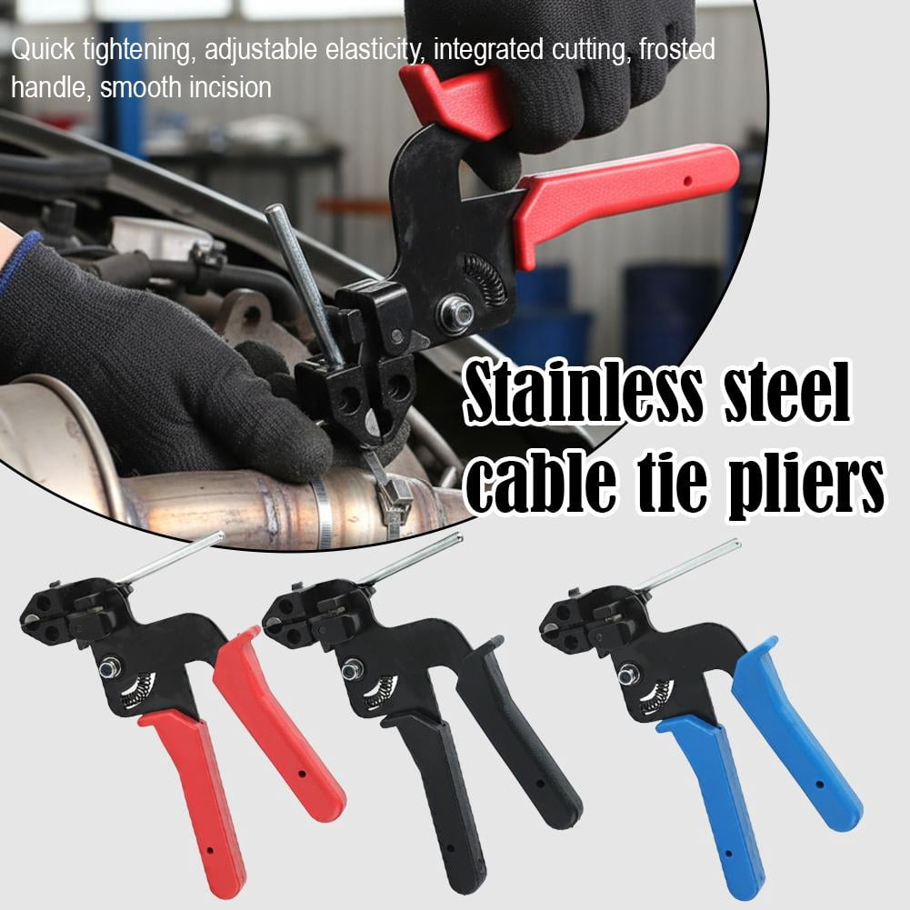 SharkTRUE Metal Zip Tie Tool, Stainless Steel Zip Tie Tightener Wrap Tool, Heavy Duty Zips Ties Cutter and Tighter, for Outdoor ChaLink Fence Ties, Exhaust Pipe and Cables