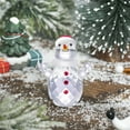 thumbnail image 4 of RuiJiao Clear Glass Crystal Christmas Snowman Ornament for Festive Home Decor and Gift Giving, 4 of 8