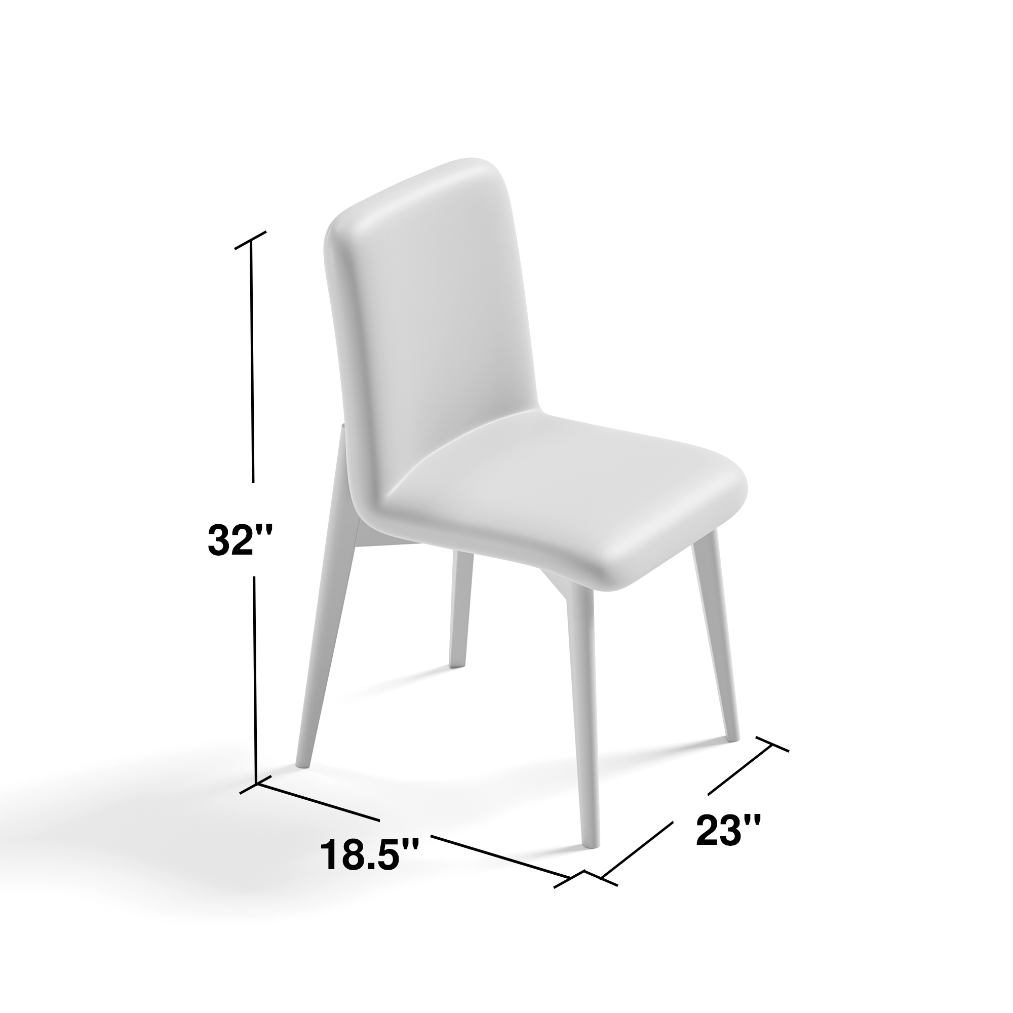 Bethea Solid Wood and Fabric Dining Chairs in Black (Set of 2)