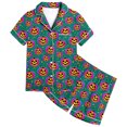 thumbnail image 3 of Kids Halloween Pajamas Size 4-5 Years Childrens Halloween Sleepwear Short Sleeve Top and Shorts Comfort Boys Pjs Green, 3 of 6