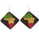 thumbnail image 5 of 2 Pendientes Colgantes De Gancho De Madera Para Mujeres , Joyería Con Estampado De Mapa, Estilo G Hugo Pendientes colgantes de madera, 5 of 10