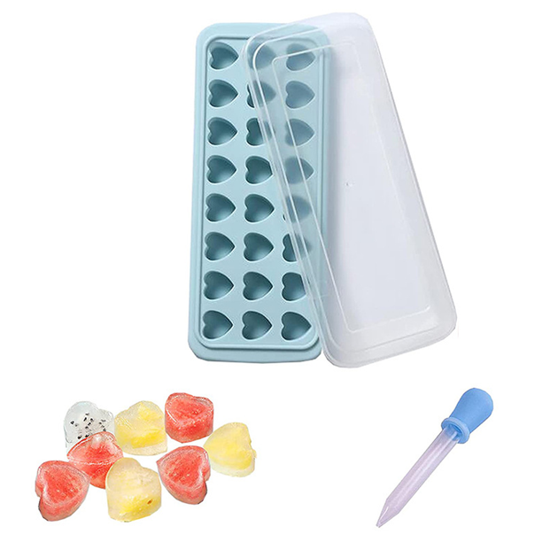 Ice Cube Ice Box Molde con tapa-Love Blue Adepaton CPB-US-CJZ53-5