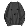 thumbnail image 5 of TTUHYWXI Crewneck Halloween Sweatshirts for Women Skeleton Ghost Print Long Sleeve Sweaters Overized Loose Fit Fall Pullover (Grey, XL), 5 of 6