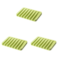 thumbnail image 2 of Soporte Jabón Silicona Con Forma Peine Bandeja Jabonera Contenedor Almacenamiento () Verde, 2 of 7