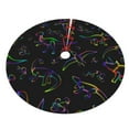 thumbnail image 3 of Kll 36" Christmas Tree Skirt Dinosaur Xmas Tree Skirts Mat For New Year Xmas Holiday Party Indoor Outdoor Home Decoration, 3 of 9