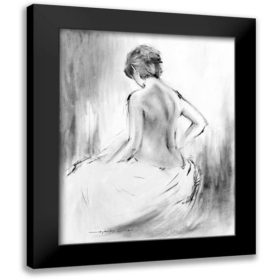 Orme, E. Anthony 12x14 Black Modern Framed Museum Art Print Titled - Soft Silhouette V