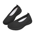 thumbnail image 2 of AUDeals Women's Orthopedic Sneakers, Woven Breathable Walking Shoes with Arch Support and Wide Fit Comfort (Black, 9), 2 of 9