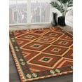 thumbnail image 3 of Ahgly Company Machine Washable Indoor Square Contemporary Tomato Red Area Rugs, 7' Square, 3 of 7