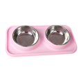 thumbnail image 3 of Cuenco Doble Zulema de Acero Inoxidable para Gatos Rosado, 3 of 8