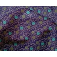 thumbnail image 4 of oneOone Silk Tabby Fabric Leaves & Floral Block Printed Fabric 1 Yard 42 Inch Wide, 4 of 4