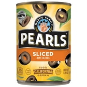 Pearls California Ripe Olives, Sliced, 6.5 oz. Major Allergens Not Contained.