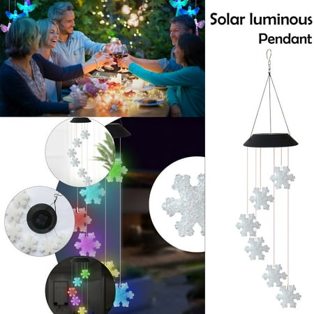 

lystmrge Crystal Table Decorations for Home Glass Icicle Ornaments 3 Sizes Decorative Chains for Hanging Outdoor solar light-emitting pendant gardening decoration Angel Pendant