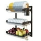 thumbnail image 1 of Estante de secado de platos montado en la pared escurridor de platos colgante de 3 niveles estante organizador de platos de cocina con bandeja de dren, 1 of 6