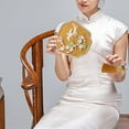 thumbnail image 4 of Square Ritual Fan Chinese Style Fans Photography Fan Handheld Fans Photography Props Chinese Style Bride Wedding Round Flower Fan Bride Antique Fan, 4 of 5