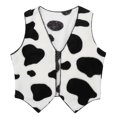 thumbnail image 3 of Traje de Cosplay de vaquero occidental para niños, sombrero con estampado de pañuelo, franela, sin mangas, frente abierto, estampado de vaca, conjunto de Tops, 3 of 4