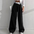 thumbnail image 5 of Aloohaidyvio Women's Casual Medium Waist Wide Leg Pants, 5 of 6