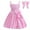 Pink & Bowknot, variant on IBTOM CASTLE Girls Pink Gingham Costume Dress Movie Cosplay Kids Party Halloween Fancy Plaid Dress up Photoshoot with Hat Bow for Child 3-4 Years Pink & Bowknot