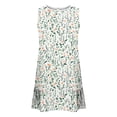 thumbnail image 7 of Mifsaly Floral Dress for Women Casual Crewneck Sleeveless Mini Dresses Lightweight Flowy Ruffle Tiered Summer Beach Vacation Sundress XXL, 7 of 7
