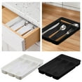 thumbnail image 2 of Vntub 4 Compartment Silverware Drawer Organizer Tray, Storage Container for Kitchen, Utensil Divider for Spoons Forks Knives Tableware（2PCS）, 2 of 5