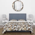 thumbnail image 3 of Designart "Opulent Gold And White Marble I" Marble Bedding Covert Set - Glam Bed Set With 2 Shams, 3 of 5