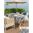 thumbnail image 4 of Outdoor Tablecloth with Umbrella Hole and Zipper, Black Grey Vintage Rectangle Table Cloth 60x102 Inch Waterproof Tablecloth, Retro Abstract Art Picnic Table Cover for Patio Camping, 4 of 7