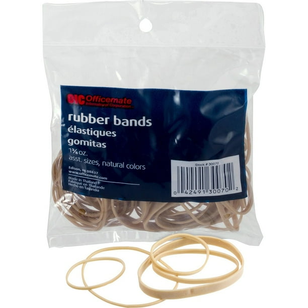 Officemate Assorted Size Rubber Bands - 1 / Bag - Rubber - Natural Officemate Assorted Size Rubber Bands - 1 / Bag - Rubber - Natural