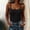 #030-Black, variant on Womens Tops Camisole Slim Fit Scoop Neck Spaghetti Strap Stretchy Padded Inner Wear for Summer Layering Gift