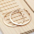 thumbnail image 2 of Women Earrings Titanium Steel, Hoop Earrings Silver Gold Black Rose Gold 4 Pairs(8PCS) Round 30/40/50/60MM Hoop Earrings Hypoallergenic, 2 of 4